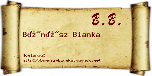 Bánász Bianka névjegykártya